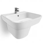 Bathroom Glaze Porcelain Counter Handmade Wash Basin With Single Hole for sale