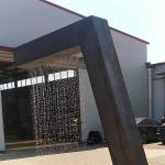 SGS Corten Steel Water Feature 1800mm Rain Curtain Water Feature for sale