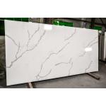 2cm Crystal White Calacatta Artificial Quartz Stone Slab 6 Mohs Hardness for sale