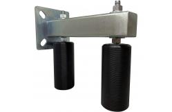 China Adjustable Slide Gate Guide Rollers Upper Bolted Bracket Mount 6Black Dual UHMW supplier