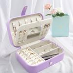 Portable Square Mini Jewelry Travel Case Rings Earrings Necklace Wedding Party Gift Box for sale