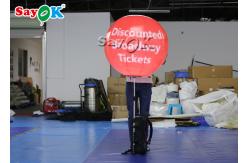 China 0.8m Inflatable Backpack Balloon LED Walking Advertising Ball For Advertising supplier