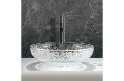 China 12mm Thickness Smooth Finish Glass Vessel Basins Crystal Clear supplier