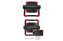 China 20W 360 Degree Rotating Work Light Dual Head COB 4AA Battery supplier