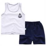 Random combination wholesale Multiple patterns sleeveless boy set clothing