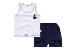China Random combination wholesale Multiple patterns sleeveless boy set clothing supplier