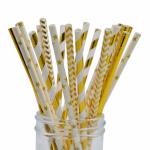 Disposable Compostable  Baby Shower Paper Straws Earth Friendly No Polluting for sale