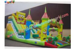 China Cute Spongebob Commercial Inflatable Slide , Inflatable Bouncer Castle Slide For Children supplier