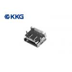 Black 19 Pin HDMI Connector Socket , High Temperature Hdmi Female Connector for sale