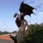 Adventure Park 3D Custom Western Dragon Fiberglass Dinosaur Statues for sale