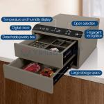 Fingerprint Recognition Steel Luxury Secure Jewelry Box Auto Open Jewelry Security Box