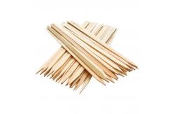 China Factory Bamboo Skewer BBQ Flat Natural Biodegradable Flat Disposable Skewers supplier