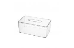 China Rectangle Clear Kleenex Holder Clear Acrylic Tissue Box Cover Organization supplier