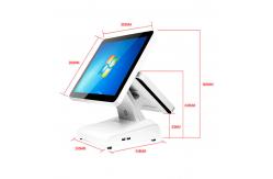 China Linux Prolin OS Touch Screen Pos Terminal 450cd/M2 Dual Screen Pos System supplier