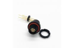China 5pin Fischer Rear Mounted Right Angle Connector With PCB Contacts supplier
