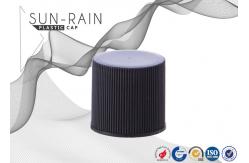 China Ribbed aluminum plastic top bottle cap OEM design 24mm 28mm SR-209C supplier