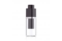 China Square Black Acrylic Clear Airless Pump Bottles Bulk And Jar supplier