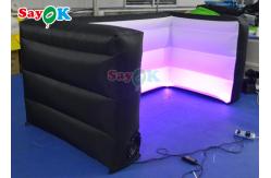 China 2.4x10.3x1.05m White Inflatable Pub Bar For Party Events supplier