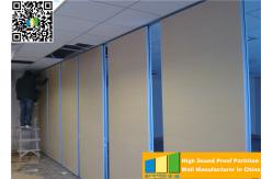 China Sliding Ultrahigh Soundproof Folding Movable Wall Panels For High Exhibition Hall Dividers supplier
