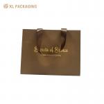 Handmade Paper Packaging Bags Biodegradable Cosmetic Shopping Bag With Handle for sale