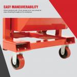 Red Self Dumping Dumpsters 7000LBS Forklift Dump Bin Compact