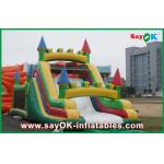 Castle Shape Inflatable Bouncer With Slide / Inflatable Combo For Park
