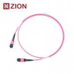24 Fibers MPO Female To MPO Female OM4 3.0mm LSZH MPO Patch Cord Custom Meters for sale