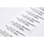 45um 1mil Tamper Proof Seal Security Sticker Gloss White With High Residue