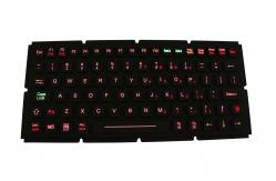 China Ruggedized Computer Silicone Rubber Keypad IP67 EMC USB PS2 Wired With Backlit supplier