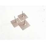 Soundproofing Work Metal Insulation Anchor Pins With Square Type Perforated Base for sale