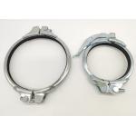 150mm Double Bolts Gal Pipe Clamps With Rubber Seal Rings 2.0mm Thickness for sale