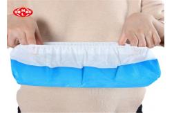 China Disposable Waterproof Half Laminated CPE Shoe Cover 8g 8.5g supplier