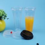 Stack Up PP Flat Dome Disposable Bubble Tea Cups for sale