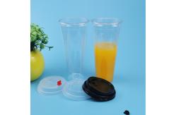 China Stack Up PP Flat Dome Disposable Bubble Tea Cups supplier