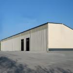 Steel Frame Prefab Building Construction , Long Span Steel Construction Warehouse for sale