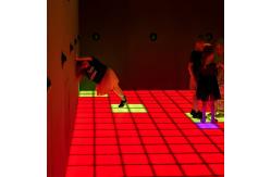 China Amusement Park Interactive Projection Hopscotch Floor Activate Games Grid Led Floor supplier