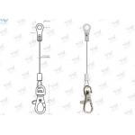 Trigger Hook Wire Rope Sling Eyelet End Steel Safe Rope With Snap Key Hook for sale