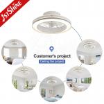 Low Profile Bedroom Dimmable LED Ceiling Fan With Remote 6 Speed Choice