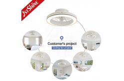 China Low Profile Bedroom Dimmable LED Ceiling Fan With Remote 6 Speed Choice supplier