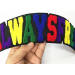 3D Towel Letter Iron On Chenille Embroidery Patches Heat Seal Backing