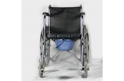 China Fixed Armrest Footrest Transport Chair With U Shape Seat Commode supplier