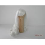 Customized White Doll Hair Wigs Tangle Free Synthetic Hair Wigs for sale