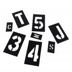 Custom Printed PVC Stencil Black Letter and Number Stencil Die Cutting Stencil for sale