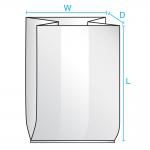 Plastic Cellophane LDPE HDPE Side Gusset Bags Resealable Clear Flat for sale