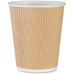 12oz Double Wall Coffee Cup Disposable PLA Coating With Lids FSC FDA Certified for sale