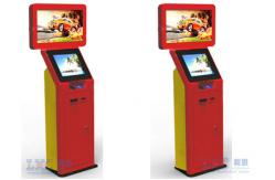 China Ticket Dispenser Dual Screen Kiosk With Barcode Scanner Self Service Terminal supplier