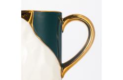 China Handmade Ceramic Coffee Cups With Fox Face Pattern 400ml Capacity supplier