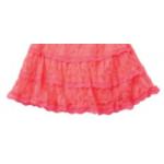 Children Polyester Spandex Rose Red Lace Short Skirt
