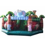 Inflatable Fun City Forest  Animals Fun City Elephant Giraffe Jumping House With Slide for sale
