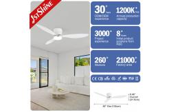 China White Energy Saving DC Motor Bedroom Low Profile Ceiling Fan With Light supplier